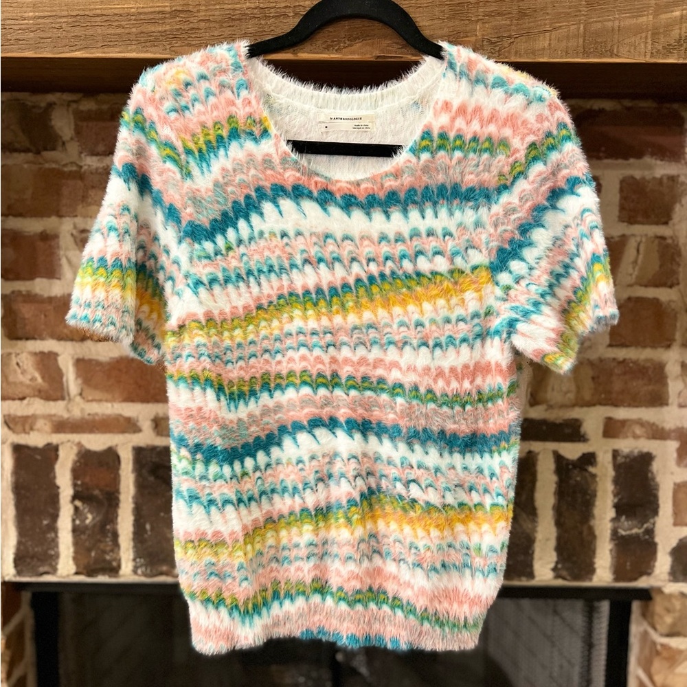 Anthropology watercolor design sweater. Beautiful colors & perfect condition. S.